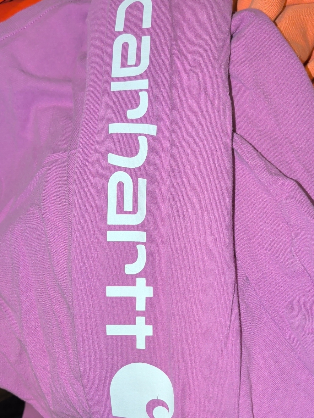 Carhartt Women's Relaxed Fit Midweight Logo Long Sleeve Shirt Size MSRP $29.9 - Picture 4 of 5